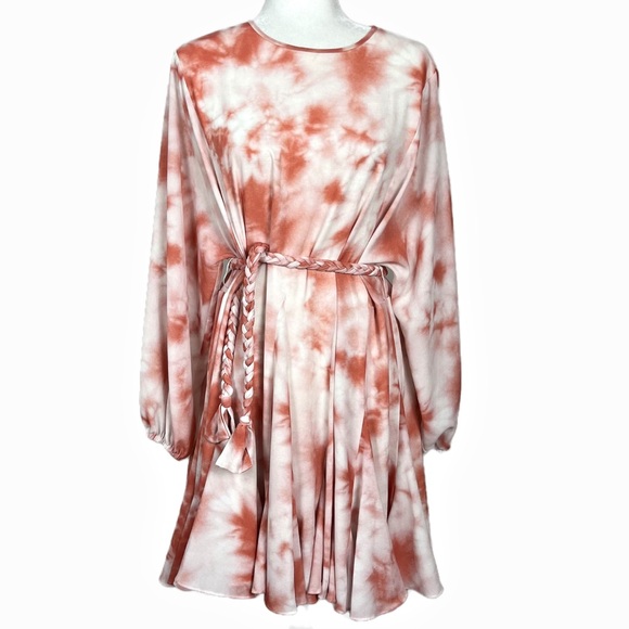 Gianni Bini Dresses & Skirts - GIANNI BINI TIE DYE MINI DRESS WITH BLOSY SLEEVES ROPE BELT SIZE XS